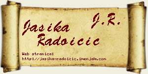 Jasika Radoičić vizit kartica